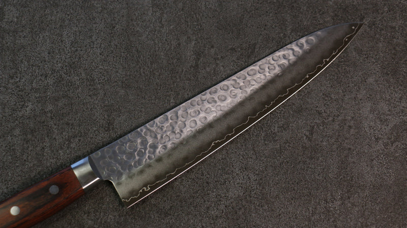 Seisuke Acier suédois Martelé Gyuto  240mm Acajou Manipuler - japanny-FR