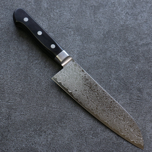 Seisuke ZA-18 Damas Santoku  165mm Bois de pakka noir Manipuler - japanny-FR