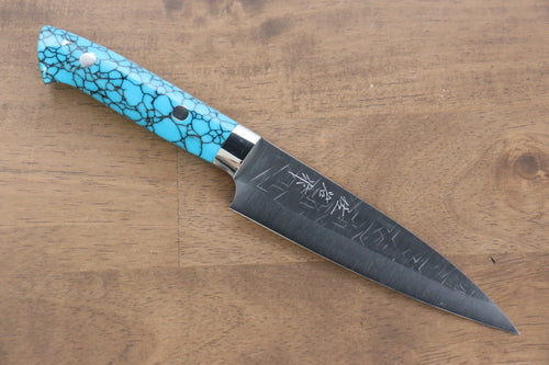 Takeshi Saji SRS13 Martelé Petite-utilité  130mm Bleu turquoise  Manipuler - japanny-FR