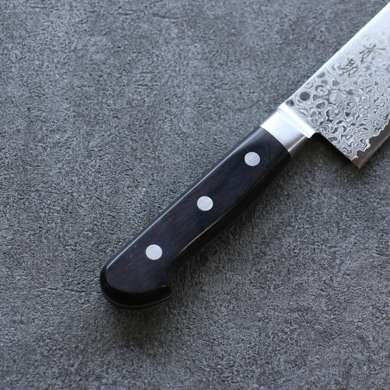 Seisuke ZA-18 Damas Santoku  165mm Bois de pakka noir Manipuler - japanny-FR