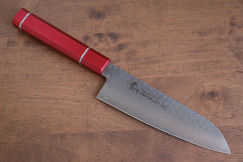 Sakai Takayuki VG10 33 Couche de Damas Santoku  170mm Chêne vivant laqué (Kouseki) Manipuler - japanny-FR