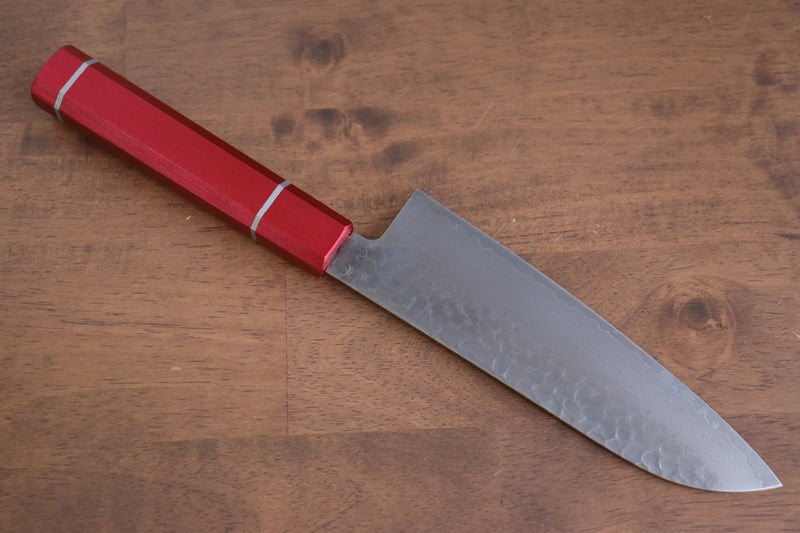 Sakai Takayuki VG10 33 Couche de Damas Santoku  170mm Chêne vivant laqué (Kouseki) Manipuler - japanny-FR