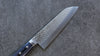 Kunihira VG1 Martelé Santoku  170mm bleu marine de pakka noir Manipuler - japanny-FR