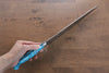 Yu Kurosaki Senko R2/SG2 Martelé Sujihiki  240mm Turquoise Manipuler - japanny-FR
