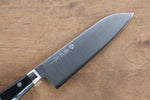 La lame de Takamura VG10 Migaki Terminé Santoku  170mm Bois de pakka noir Manipuler - japanny-FR