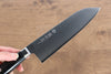 La lame de Takamura VG10 Migaki Terminé Santoku  170mm Bois de pakka noir Manipuler - japanny-FR