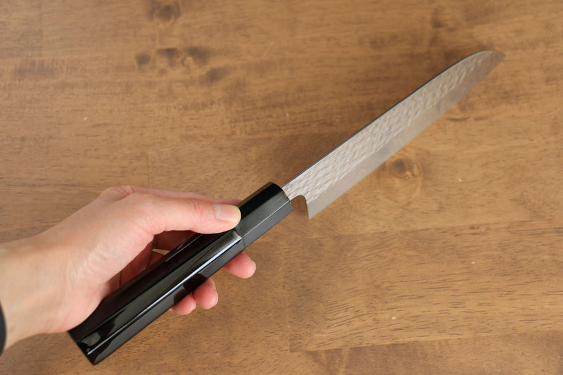 Yu Kurosaki Senko R2/SG2 Martelé Dragon Chinkin Santoku  165mm Laqué Manipuler avec Gaine - japanny-FR