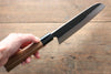 Shungo Ogata Acier Blanc No.2 Finition noire Santoku  165mm Noix Manipuler - japanny-FR