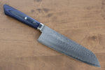 Kunihira VG1 Martelé Santoku  170mm Bois de pakka bleu Manipuler - japanny-FR