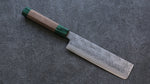 Seisuke Super Bleu Martelé Nakiri  165mm Noix(double bague vert ) Manipuler - japanny-FR