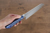 Kunihira VG1 Martelé Santoku  170mm Bois de pakka bleu Manipuler - japanny-FR