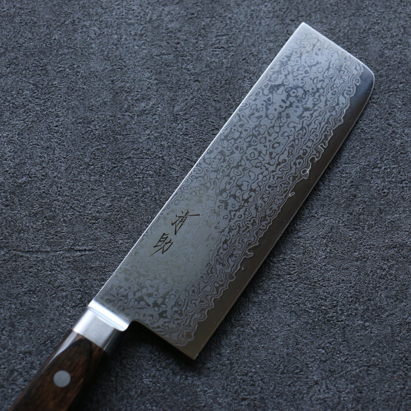 Seisuke VG10 33-Couches Damas Nakiri  165mm Bois de Pakka marron Manipuler - japanny-FR