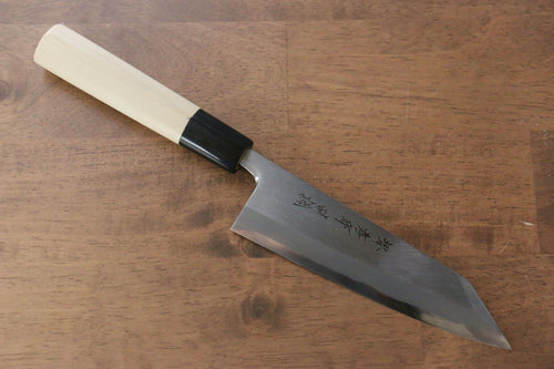 Sakai Takayuki Tokujyo Acier Blanc No.2 Kiritsuke Deba  150mm Magnolia Manipuler - japanny-FR