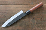 Shungo Ogata Acier Blanc No.2 Kurouchi Damas Santoku  165mm Jarrah Manipuler - japanny-FR