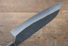 Shungo Ogata Acier Blanc No.2 Kurouchi Damas Santoku  165mm Jarrah Manipuler - japanny-FR