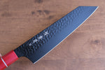 Sakai Takayuki Kurokage VG10 Martelé Revêtement en téflon Kengata Gyuto  190mm Chêne vivant laqué (Kouseki) Manipuler - japanny-FR