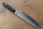 Seisuke PRO-J VG10 Martelé Santoku  170mm Micarta noir Manipuler - japanny-FR