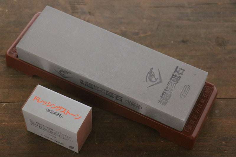 Naniwa Ceramic Fine Sharpening Stone with Plastic Base- #5000 - japanny-FR