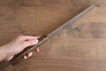 Seisuke Nami AUS10 Mirrored Finish Damascus Kiritsuke  240mm Oak Handle - japanny-FR