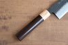 Seisuke Shitan Blue Super Hammered Kurouchi Santoku  170mm Shitan Handle - japanny-FR