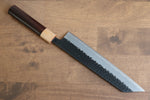 Seisuke Shitan Blue Super Hammered Kurouchi Kiritsuke  210mm Shitan Handle - japanny-FR