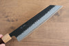 Seisuke Shitan Blue Super Hammered Kurouchi Kiritsuke  210mm Shitan Handle - japanny-FR