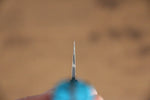 Yu Kurosaki Senko R2/SG2 Martelé Petit Santoku  150mm Turquoise Manipuler - japanny-FR