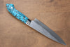 Takeshi Saji SRS13 Martelé Petite-utilité  130mm Bleu turquoise (style Nomura) Manipuler - japanny-FR
