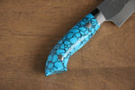 Takeshi Saji SRS13 Martelé Petite-utilité  130mm Bleu turquoise (style Nomura) Manipuler - japanny-FR