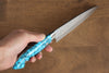 Takeshi Saji SRS13 Martelé Petite-utilité  130mm Bleu turquoise (style Nomura) Manipuler - japanny-FR