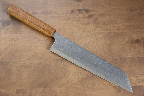 Seisuke Tsukikage AUS10 Migaki Terminé Damaacus martelé Kiritsuke  210mm Chêne Manipuler - japanny-FR