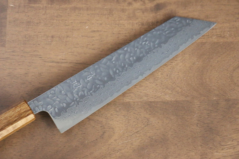 Seisuke Tsukikage AUS10 Migaki Terminé Damaacus martelé Kiritsuke  210mm Chêne Manipuler - japanny-FR