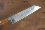 Seisuke Tsukikage AUS10 Migaki Terminé Damaacus martelé Kiritsuke  210mm Chêne Manipuler - japanny-FR