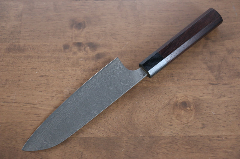 Masakage Kumo VG10 Damascus Santoku  165mm Shitan Handle - japanny-FR