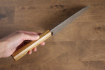 Seisuke Tsukikage AUS10 Migaki Terminé Damaacus martelé Santoku  170mm Chêne Manipuler - japanny-FR