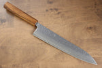 Seisuke Tsukikage AUS10 Migaki Terminé Damaacus martelé Gyuto  240mm Chêne Manipuler - japanny-FR