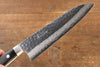 Seisuke VG10 17-Couches Damas Santoku  180mm Bois de Pakka Manipuler - japanny-FR