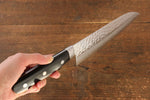 Seisuke VG10 17-Couches Damas Santoku  180mm Bois de Pakka Manipuler - japanny-FR