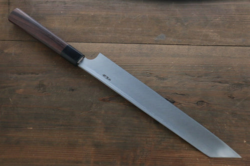 Hideo Kitaoka Acier Bleu No.2 Damas Kiritsuke Yanagiba  210mm Shitan Manipuler - japanny-FR