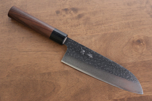 Makoto Kurosaki VG10 Martelé(Maru) Santoku  165mm Morado Manipuler - japanny-FR