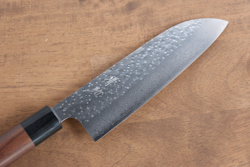 Seisuke VG10 Martelé(Maru) Santoku  165mm Morado Manipuler - japanny-FR