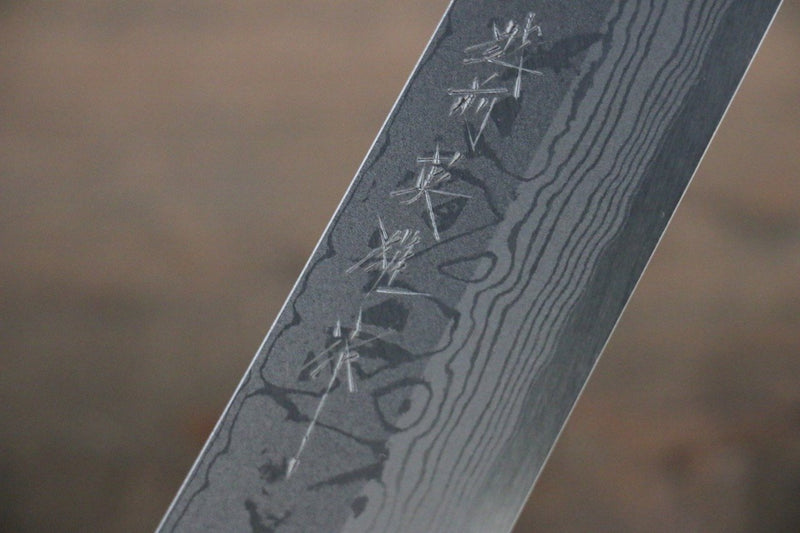 Hideo Kitaoka Acier Bleu No.2 Damas Kiritsuke Yanagiba  270mm Shitan Manipuler - japanny-FR