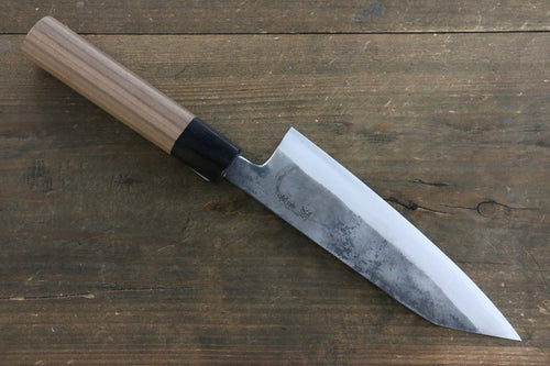 Shigeki Tanaka TEKKA Acier Bleu No.2 Kurouchi Santoku  165mm Noix Manipuler - japanny-FR