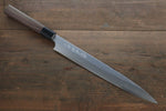 Hideo Kitaoka Acier Bleu No.2 Damas Yanagiba  300mm Shitan Manipuler - japanny-FR