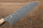 Yoshimi Kato R2/SG2 Damas Santoku  165mm Le kaki noir Manipuler - japanny-FR