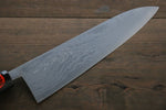 Shigeki Tanaka Acier Bleu No.2 17 Couche de Damas Damas Gyuto  210mm Magnolia Manipuler - japanny-FR