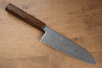 Seisuke VG10 Finition miroir Damas Santoku  165mm Chêne Manipuler - japanny-FR