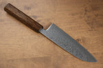 Seisuke VG10 Finition miroir Damas Santoku  165mm Chêne Manipuler - japanny-FR