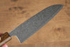 Seisuke VG10 Finition miroir Damas Santoku  165mm Chêne Manipuler - japanny-FR