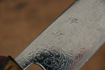 Seisuke VG10 Finition miroir Damas Santoku  165mm Chêne Manipuler - japanny-FR